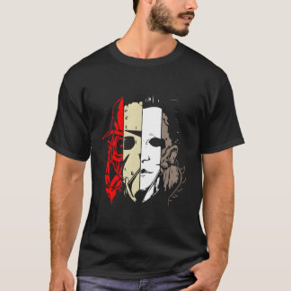 Camiseta Máscaras De Filmes De Horror No Dia Das Bruxas
