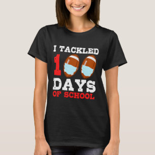 Camiseta Máscaras de Futebol Divertido 100 Dias de Escola P