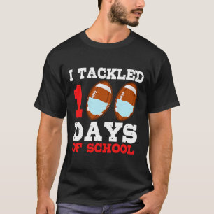 Camiseta Máscaras de Futebol Divertido 100 Dias de Escola P