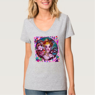 CAMISETA MÁSCARAS DE MÁSCARA VENEZIANA DE SÃO VALENTIM
