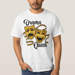 Camiseta Máscaras de Teatro de Comédia e Tragédia Gold Dram