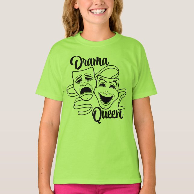 Camiseta Máscaras de Teatro de Comédia e Tragédia Rainha do (Frente)