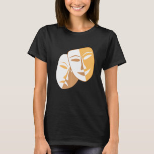 Camiseta Máscaras de Teatro Dramático Comédia e Tragédia