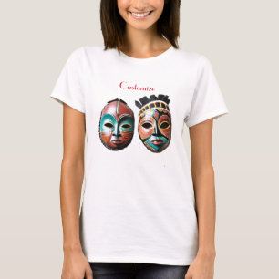 Camiseta Máscaras Faciais de Menina Africana Thunder_Cove