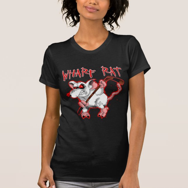 Camiseta Mascot de Cartoon Rat Wharf (Frente)