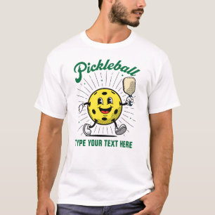 Camiseta MASCOT PERSONALIZADA DE PICKLEBALL DE TEXTO por Pi