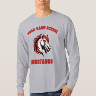 Camiseta Mascot Stallion Mustang Horse PERSONALIZADO | Verm