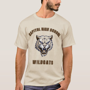 Camiseta Mascot Wildcat PERSONALIZADO   Equipe do Colégio B