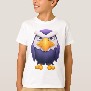 Camiseta Mascote Águia Zangada – Passarinho Roxo Feroz e Fo