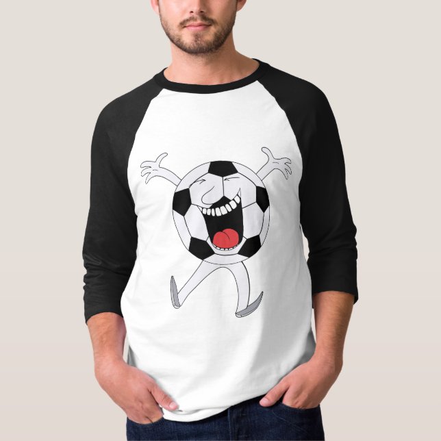 Camiseta Mascote Bola de Futebol Risonha (Frente)