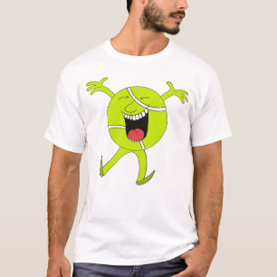 Camiseta Mascote Bola de Tênis Neon Animada