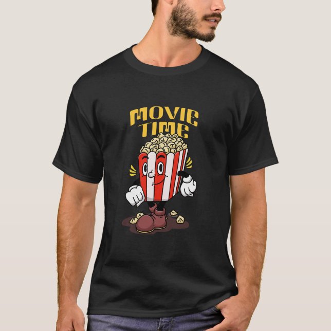 Camiseta Mascote Cartoon de Pipoca (Frente)