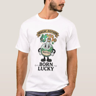 Camiseta Mascote Cartoon Retro Poção Mágica Botto Nascido S