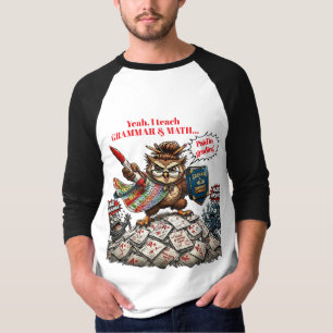 Camiseta Mascote Coruja Engraçada Professora - Herói da Gra