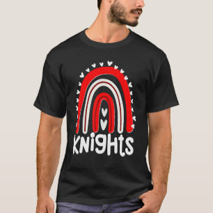 Camiseta Mascote da escola Knights Heart Rainbow Knight Spo