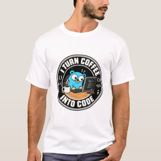 Camiseta Mascote da linguagem de programação Golang Gopher