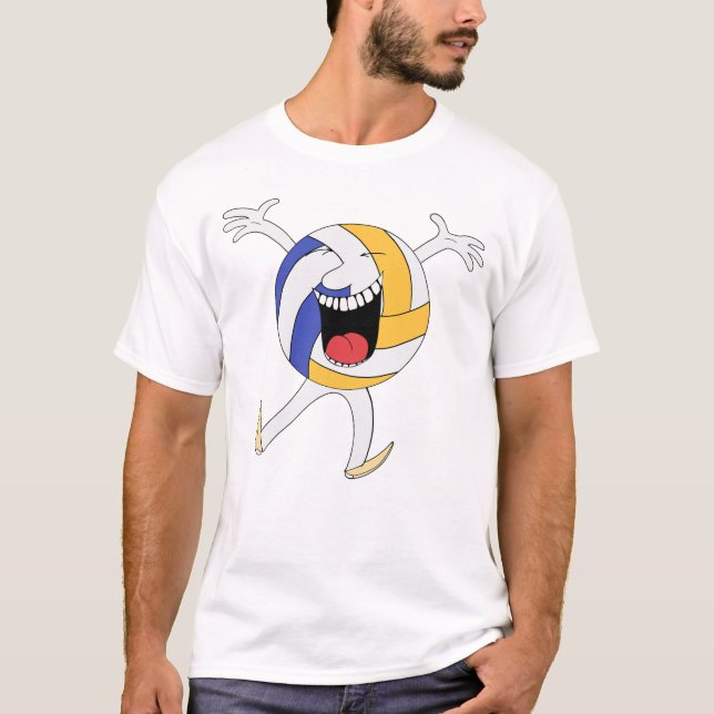 Camiseta Mascote de Animação de Vôlei (Frente)