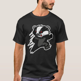 Camiseta Mascote de Ataque Feroz de Texugo Melero