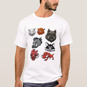 Camiseta Mascote de cabeça de javali: imagem stock