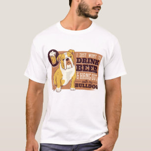 Camiseta Mascote de cachorro Bulldog Inglês fofo para homen