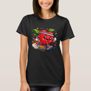 Camiseta Mascote de condicionamento físico em desenho anima