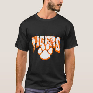 Camiseta Mascote de Espírito Escolar Tigres de Volta às Aul