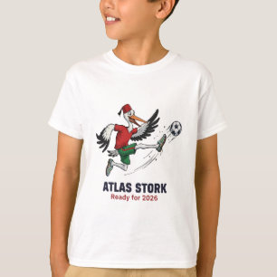 Camiseta Mascote de Futebol Cegonha Atlas Marrocos 2026 – E