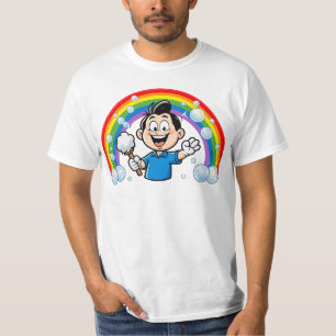 Camiseta Mascote de Limpeza Fofo Arte de Design de Desenho