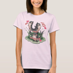 Camiseta Mascote de Monstro de Peixe Engraçado