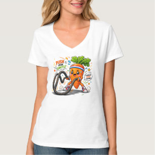 Camiseta Mascote de Motivação Fitness Cordas de Batalha de
