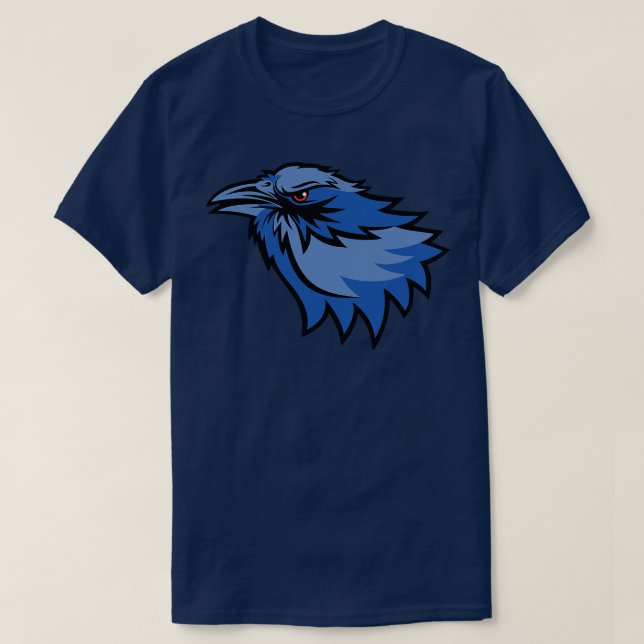 Camiseta Mascote de pássaro azul (Frente do Design)