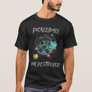 Camiseta Mascote Destruidor de Dink de Pickleball Engraçado