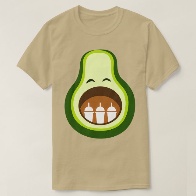 Camiseta Mascote do abacate (Frente do Design)