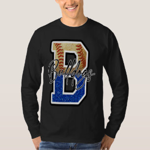 Camiseta Mascote do Time de Beisebol Bulldogs Orgulho Espír