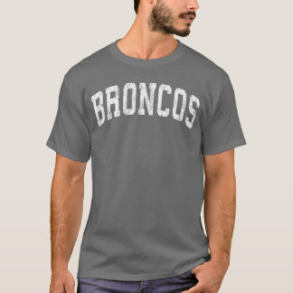 Camiseta Mascote dos Broncos Design de Nome Esportivo Atlét