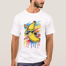 Mascote Engraçado de Banana Balançando Beisebol Dr