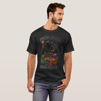 Camiseta Mascote Engraçado do Grim Dinker de Pickleball