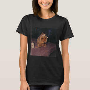 Camiseta Mascote Engraçado Fumando Cigarro Meme Retro Geraç