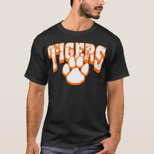 Camiseta Mascote Espírito Escolar Tigres de Volta à Escola