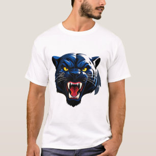 Camiseta Mascote Pantera Rugindo Feroz