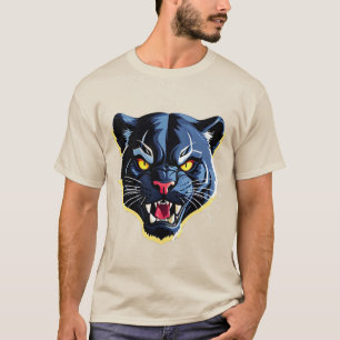 Camiseta Mascote Pantera Rugindo Feroz