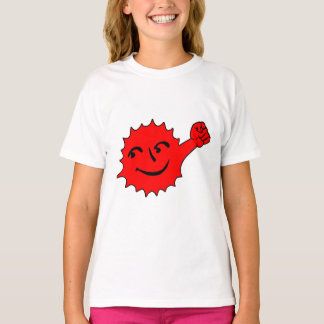 Camiseta Mascote Sol Vermelho Alegre