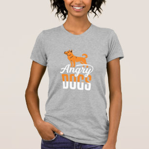 Camiseta Mascote Vetor de Cães Irritados