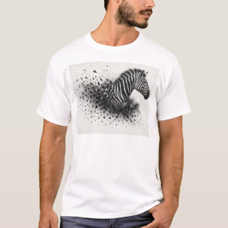 Camiseta masculina Abstract Zebra Burst
