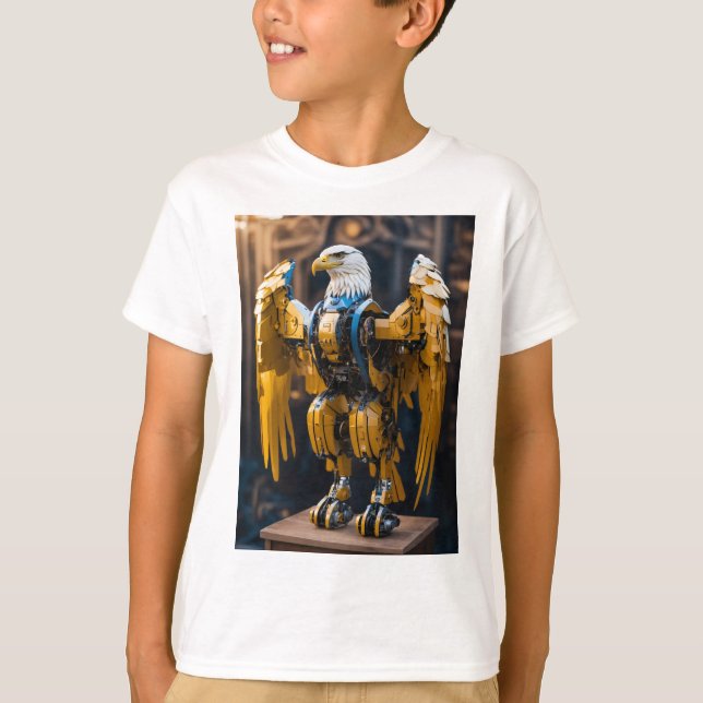 Camiseta Masculina Águia Robótica (Frente)