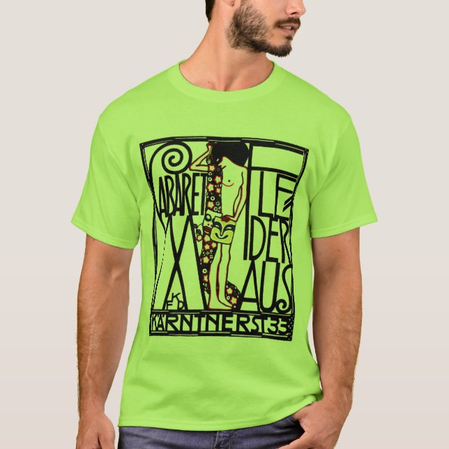 Camiseta masculina: Art Nouveau - Cabaret Flederma (Frente)