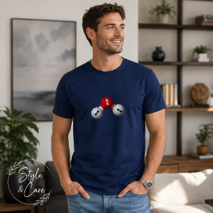 Camiseta masculina azul marinho de ligação eletrôn