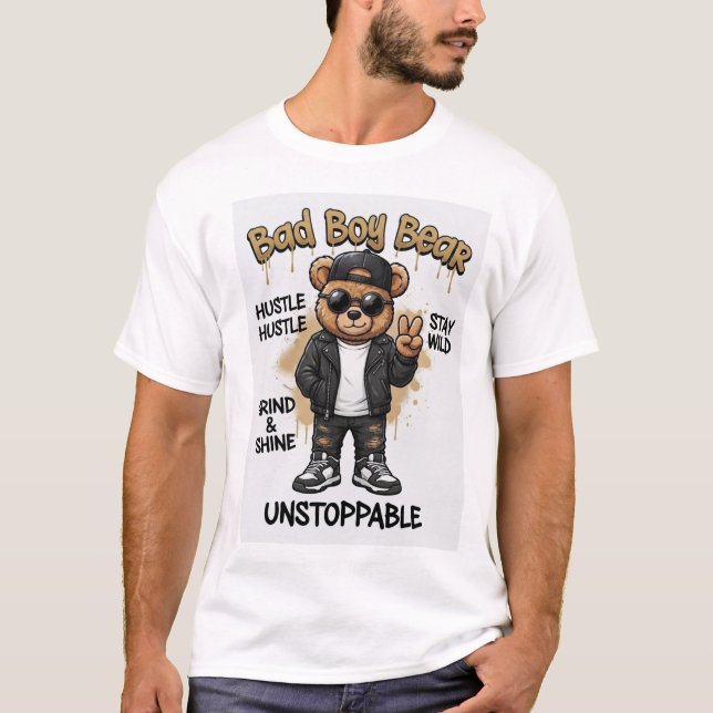 Camiseta masculina Bad Boy Bear (Frente)