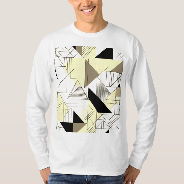 Camiseta Masculina Básica Abstrato 2 Manga Longa (Frente)