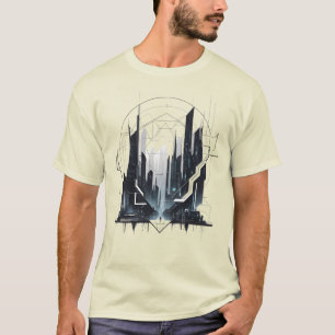 Camiseta Masculina Básica Abstrato Futurista-2